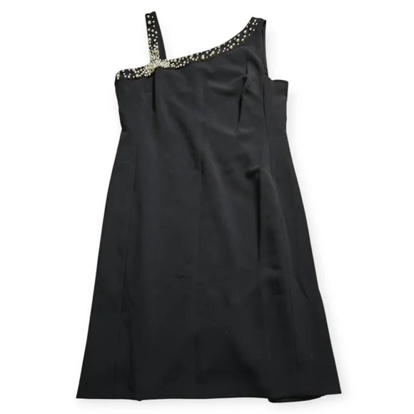 Karl Lagerfeld | Dresses | Karl Lagerfeld Black Embellished Pearl Mini Dress  | Poshmark